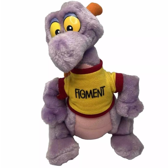 Vintage Toy Disney Figment Dragon Plush Disneyland Walt Disney World Epcot 10” - Picture 1 of 10